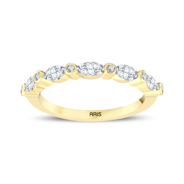 0,60 Karat Halbmemory-Diamantring