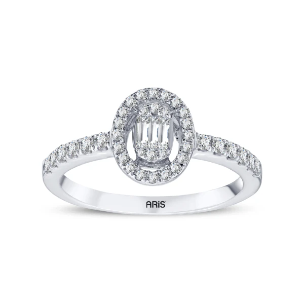 0,39 Karat Baguette-Diamantring