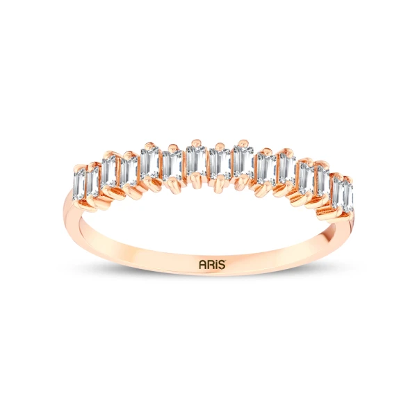 0,24 Karat Baguette-Halbmemory-Diamantring