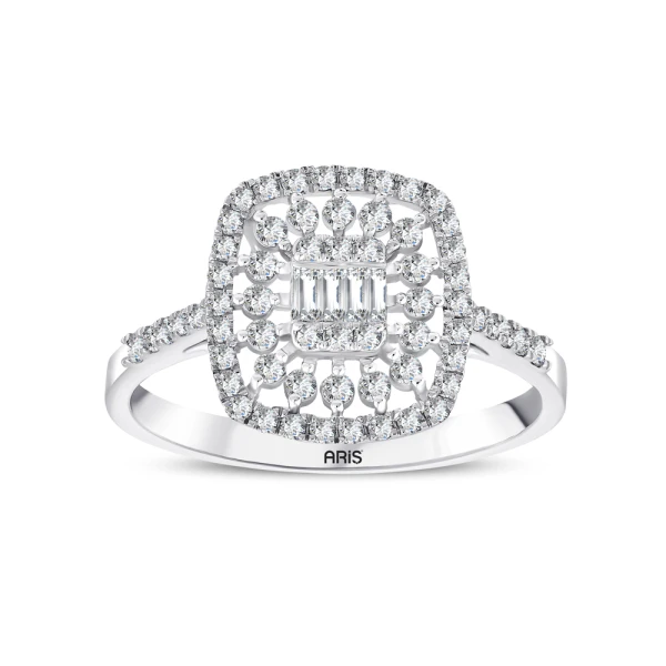 0,46 Karat Baguette-Diamantring