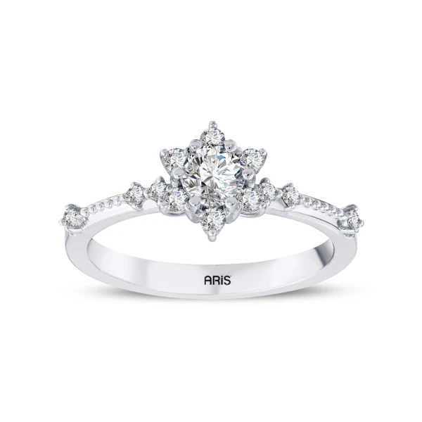 0,52 Karat Lotus-Diamantring