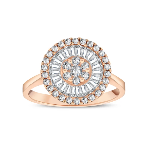 Runder Baguette-Diamantring