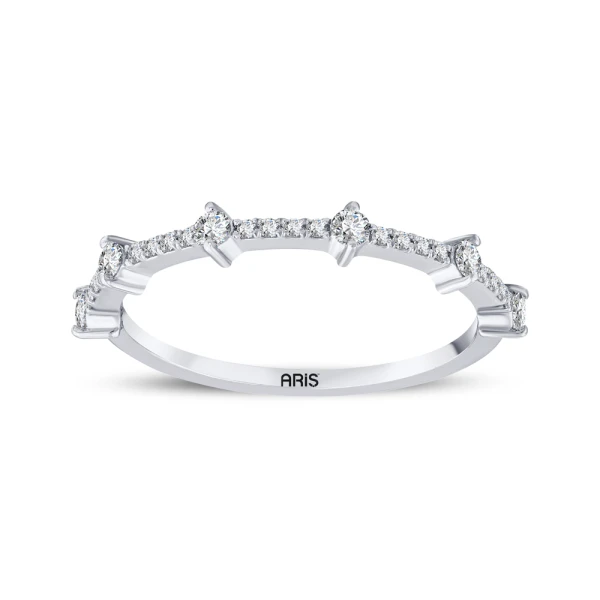 0,26 Karat Halbmemory-Diamantring