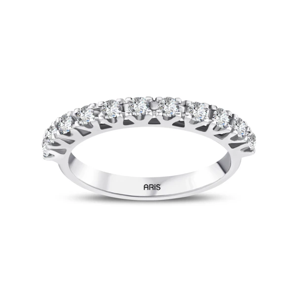 0,44 Karat Halbmemory-Diamantring