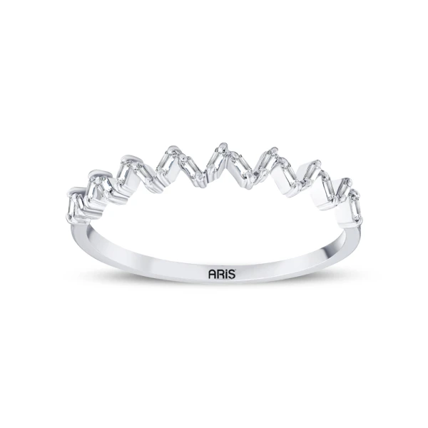 Baguette-Halbmemory-Diamantring