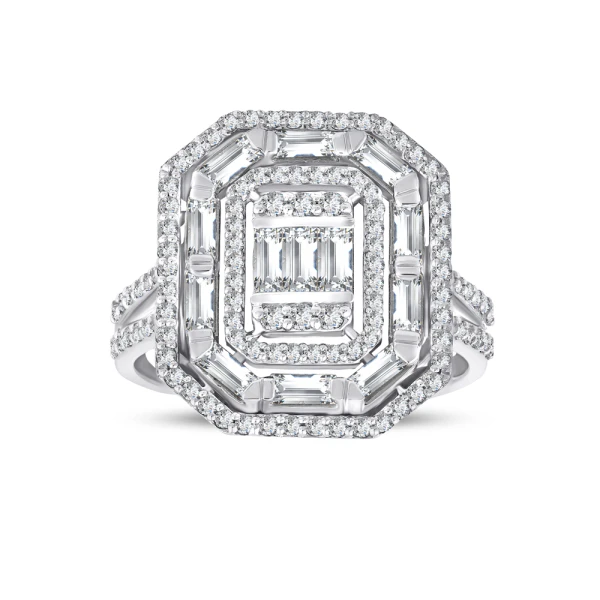 1,03 Karat Baguette-Diamantring