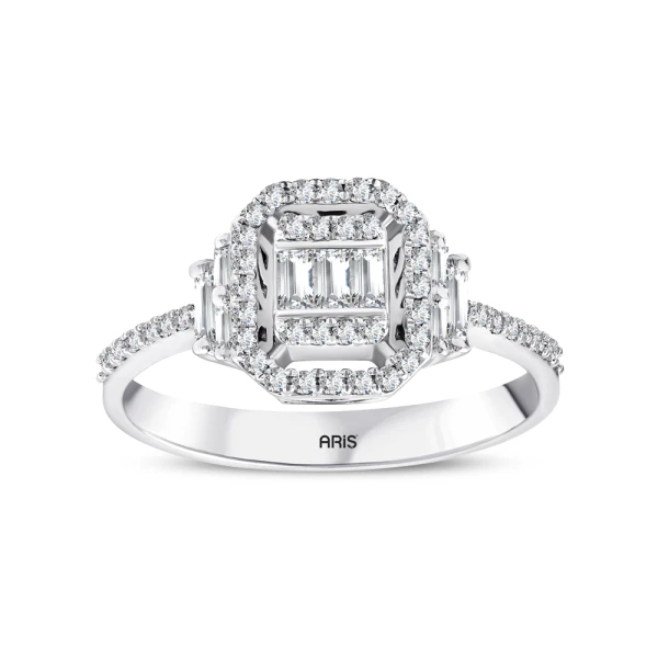 0,47 Karat Baguette-Diamantring