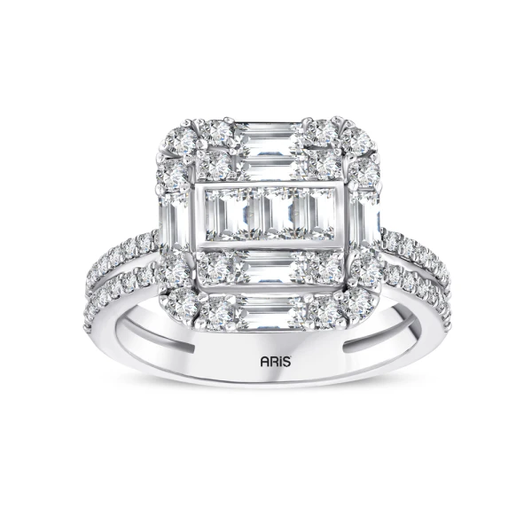 1,28 Karat Baguette-Diamantring