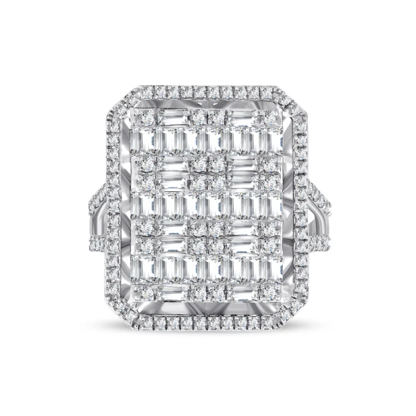 1,72 Karat Baguette-Diamantring