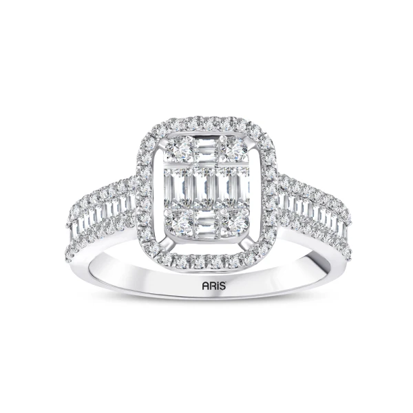 1,02 Karat Baguette-Diamantring