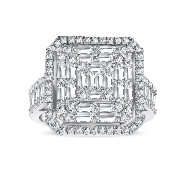 1,63 Karat Baguette-Diamantring