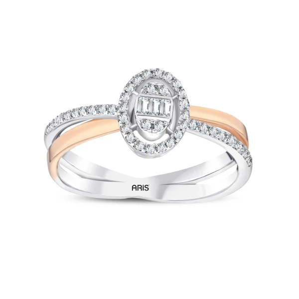 0,64 Karat Baguette-Diamantring