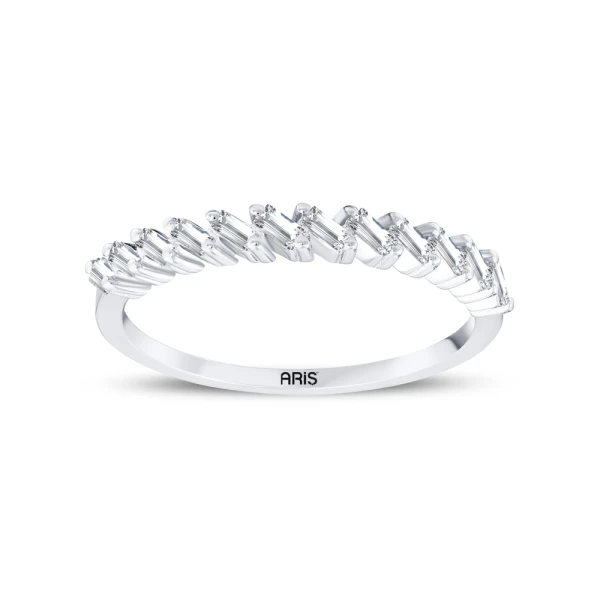 0,20 Karat Baguette-Halbmemory-Diamantring
