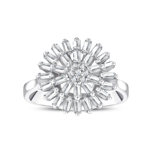 0,72 Karat Baguette-Diamantring