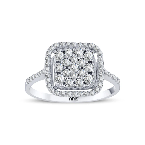 Quadratisches Modell Effect-Diamantring