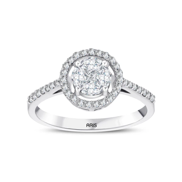 0,51 Karat Effect-Marquise-Diamantring