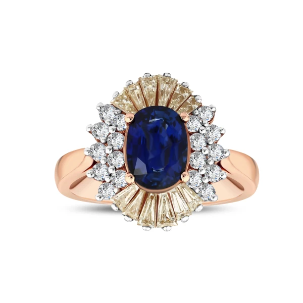 Fancy Colour Saphir-Diamantring