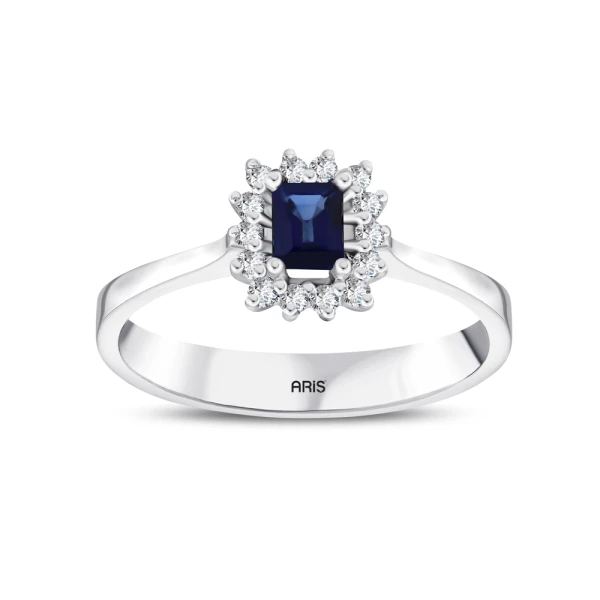 0,43 Karat Saphir-Diamantring