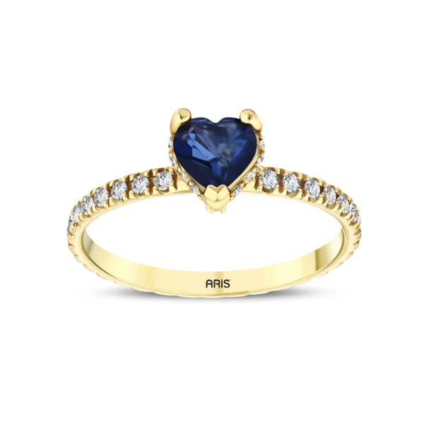 Herzschliff Saphir-Diamantring