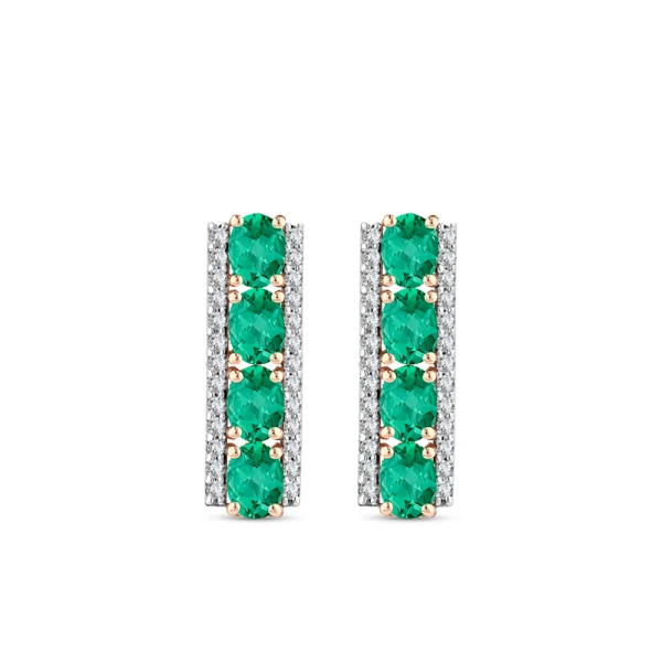 Smaragd-Diamant-Creolen Smaragd-Diamant-Creolen