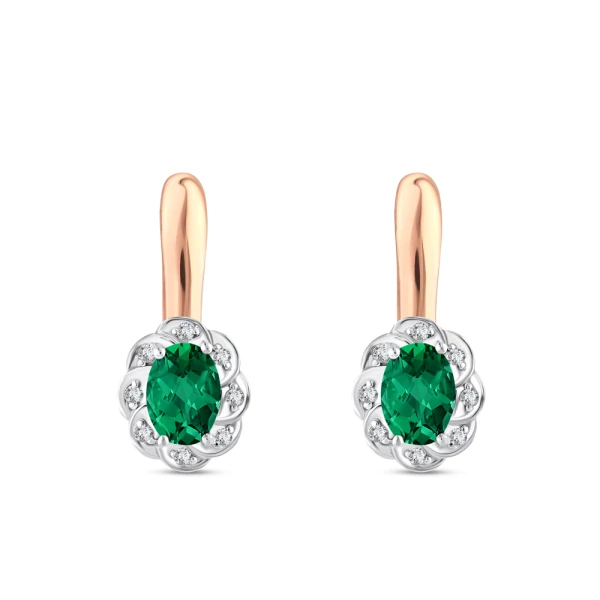 1,63 Karat Smaragd-Diamantohrringe 1,63 Karat Smaragd-Diamantohrringe