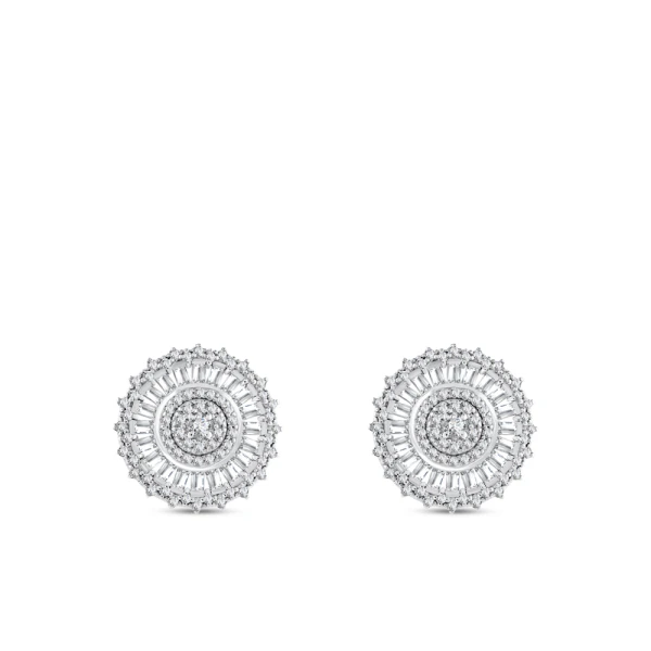 0,71 Karat Baguette-Diamantohrringe
