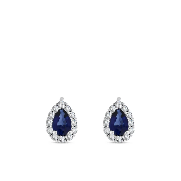 1,13 Karat Saphir-Diamantohrringe