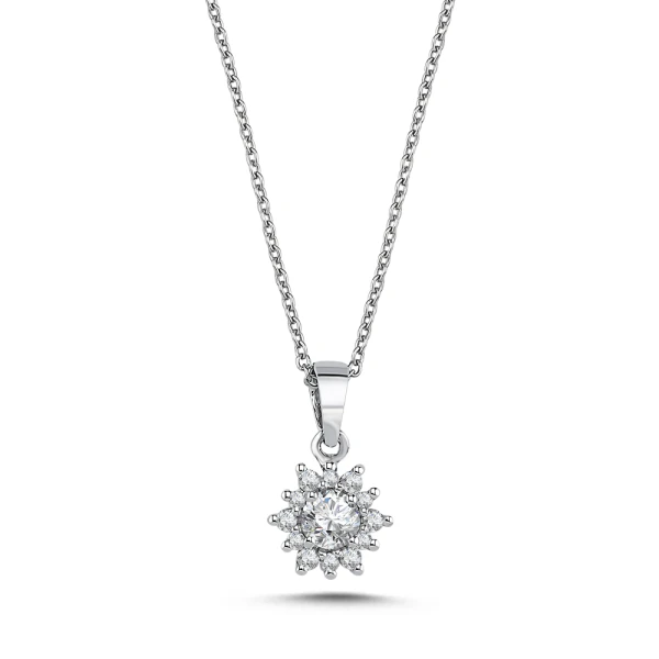 0,18 Karat Design-Diamant-Solitärkette 0,18 Karat Design-Diamant-Solitärkette