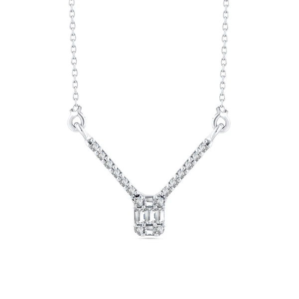 0,23 Karat Baguette-Diamantkette