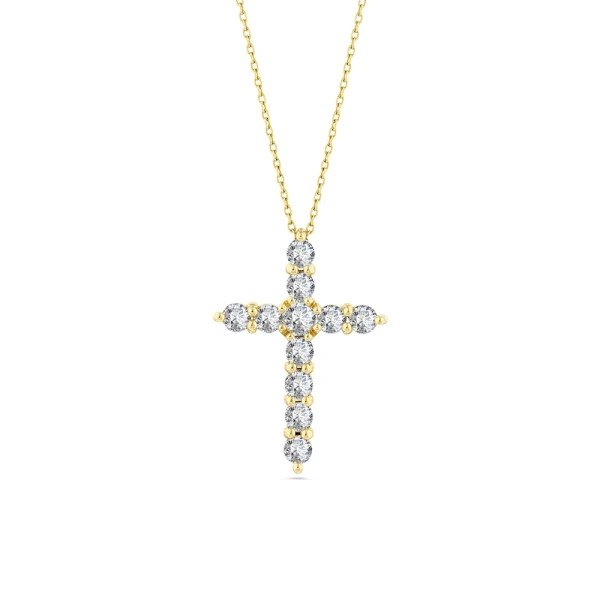 1,05 Karat Kreuz-Diamantkette