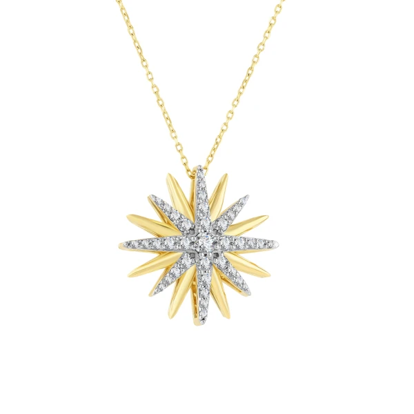 0,44 Karat Sonnen-Diamantkette