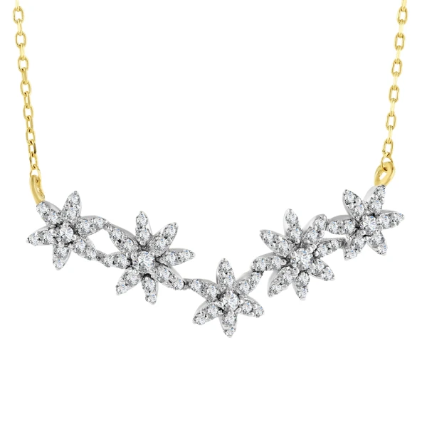 Blumen-Design-Diamantkette