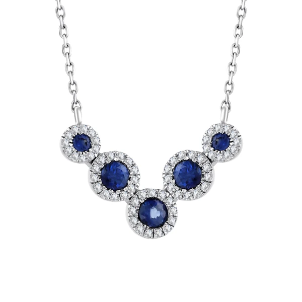 0,67 Karat Saphir-Diamantkette 0,67 Karat Saphir-Diamantkette