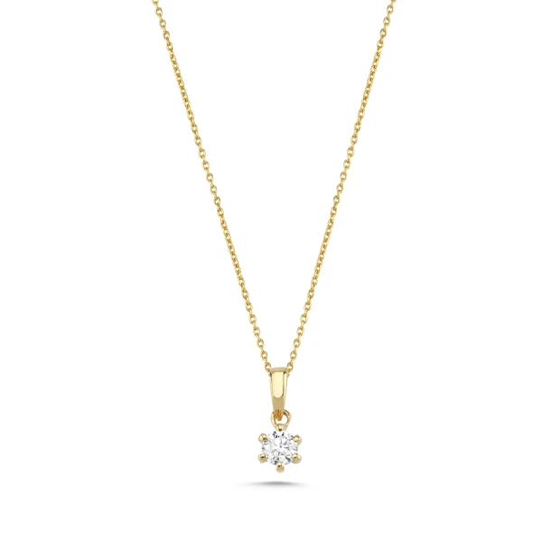 0,15 Karat Diamant-Solitärkette 0,15 Karat Diamant-Solitärkette