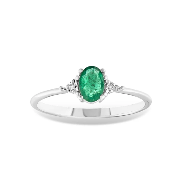 Oval Smaragd Diamant Miracle-Ring