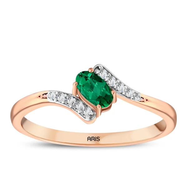 0,27 Karat Smaragd-Diamantring