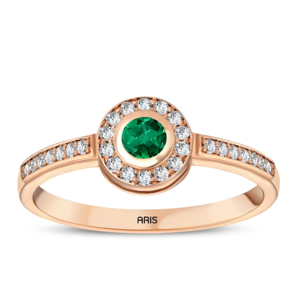 0,37 Karat Smaragd-Diamantring