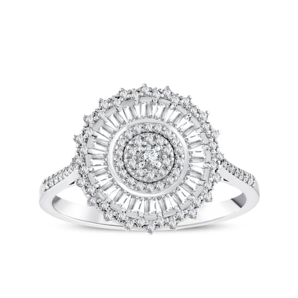0,39 Karat Baguette-Diamantring
