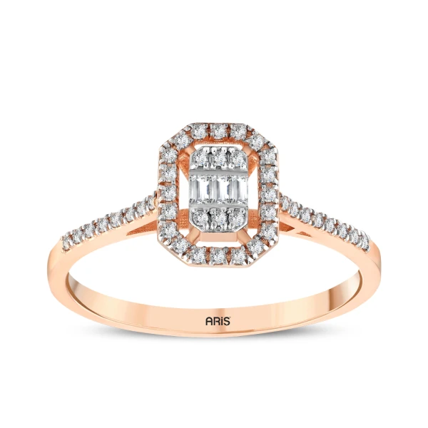 0,15 Karat Baguette-Diamantring