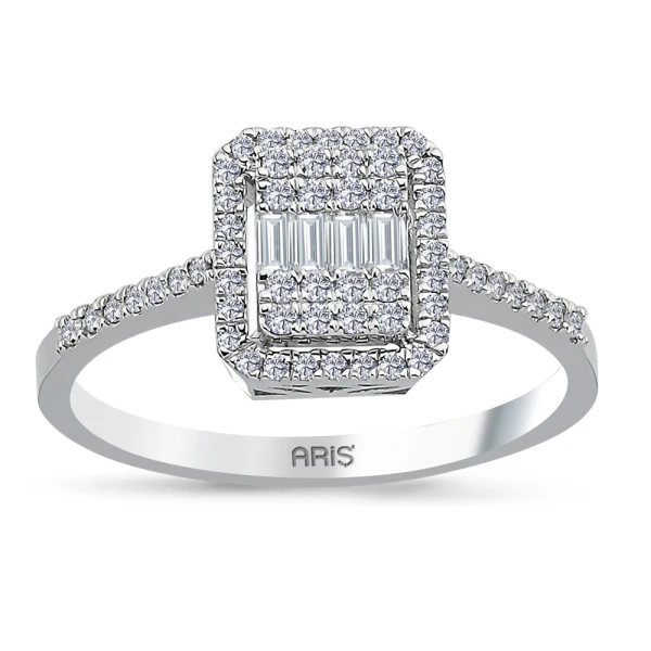 0,32 Karat Baguette-Diamantring