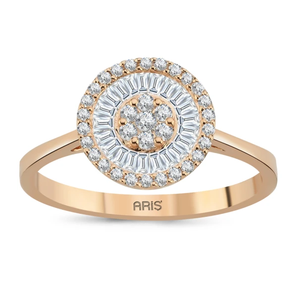 0,45 Karat Baguette-Diamantring