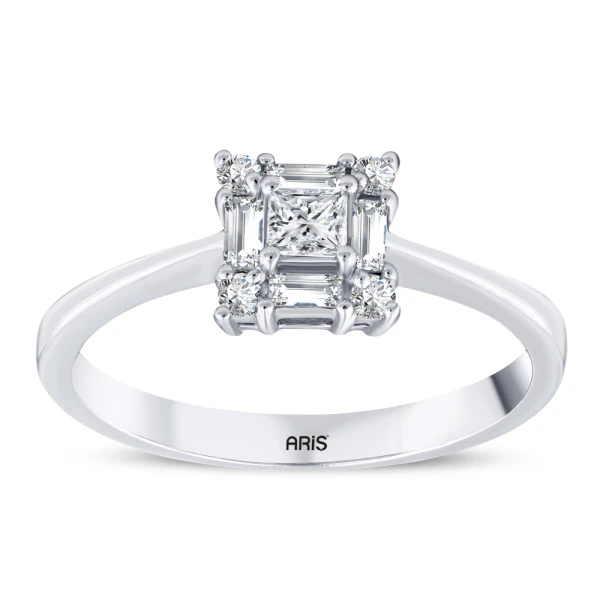 Prinzessschliff Diamantring