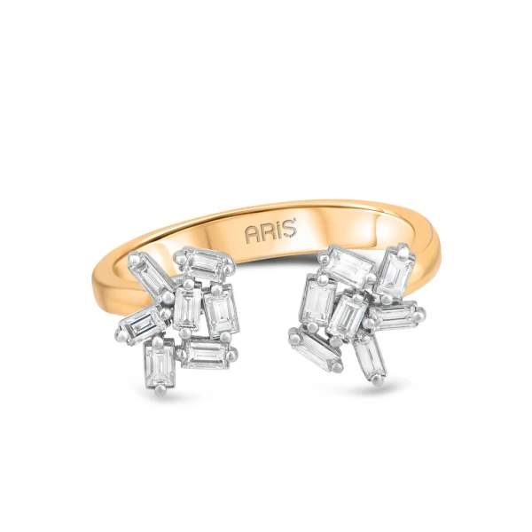0,42 Karat Baguette-Diamantring