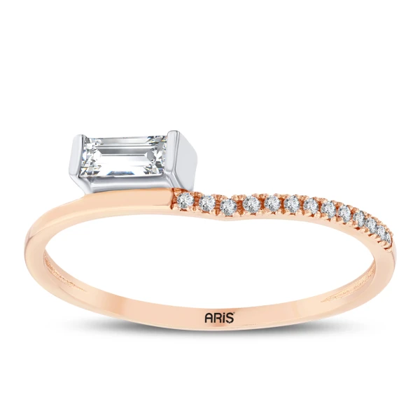 0,14 Karat Baguette-Diamantring