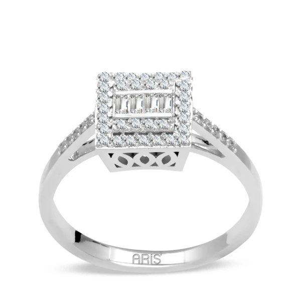 0,27 Karat Baguette-Diamantring