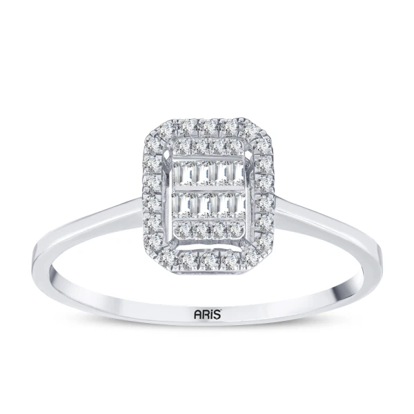 0,20 Karat Baguette-Diamantring