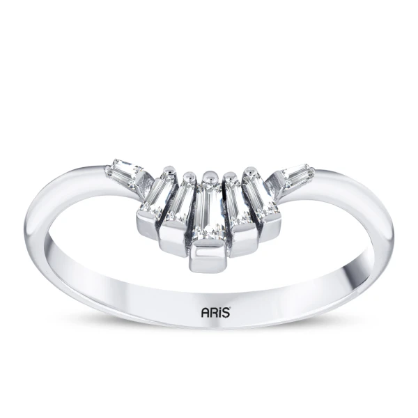 0,14 Karat Baguette-Diamantring