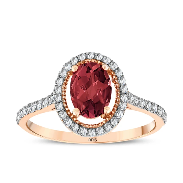 Diamant Oval Rubin Ring