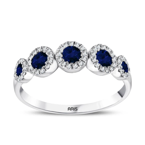 0,67 Karat Saphir-Diamantring