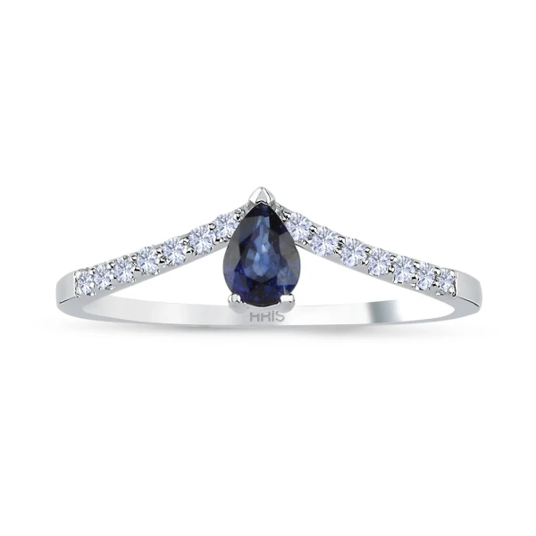 0,33 Karat Saphir-Diamantring